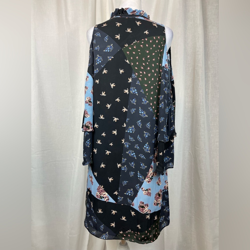 Parker Black And Blue Patchwork Asymmetrical Bell… - image 5